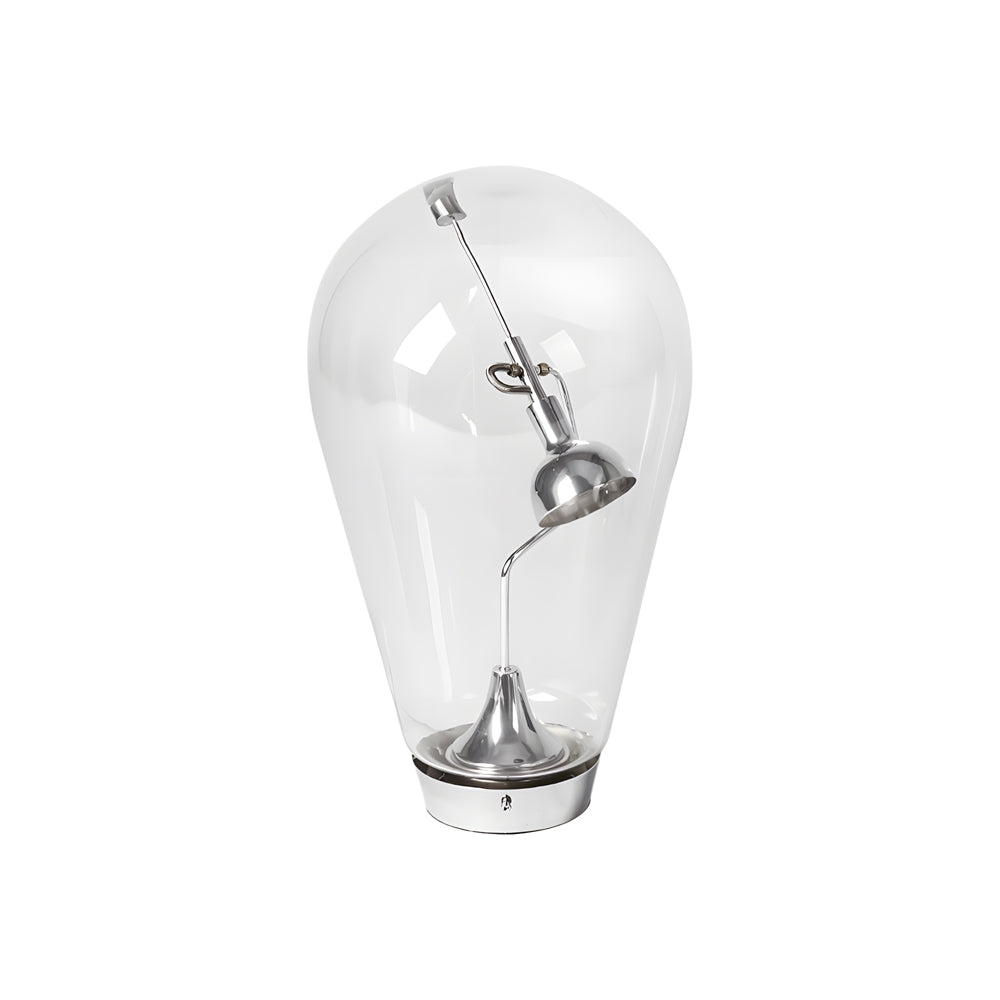 Industrial Glass Table Lamp With Magnetic Dimmer Control NALANI