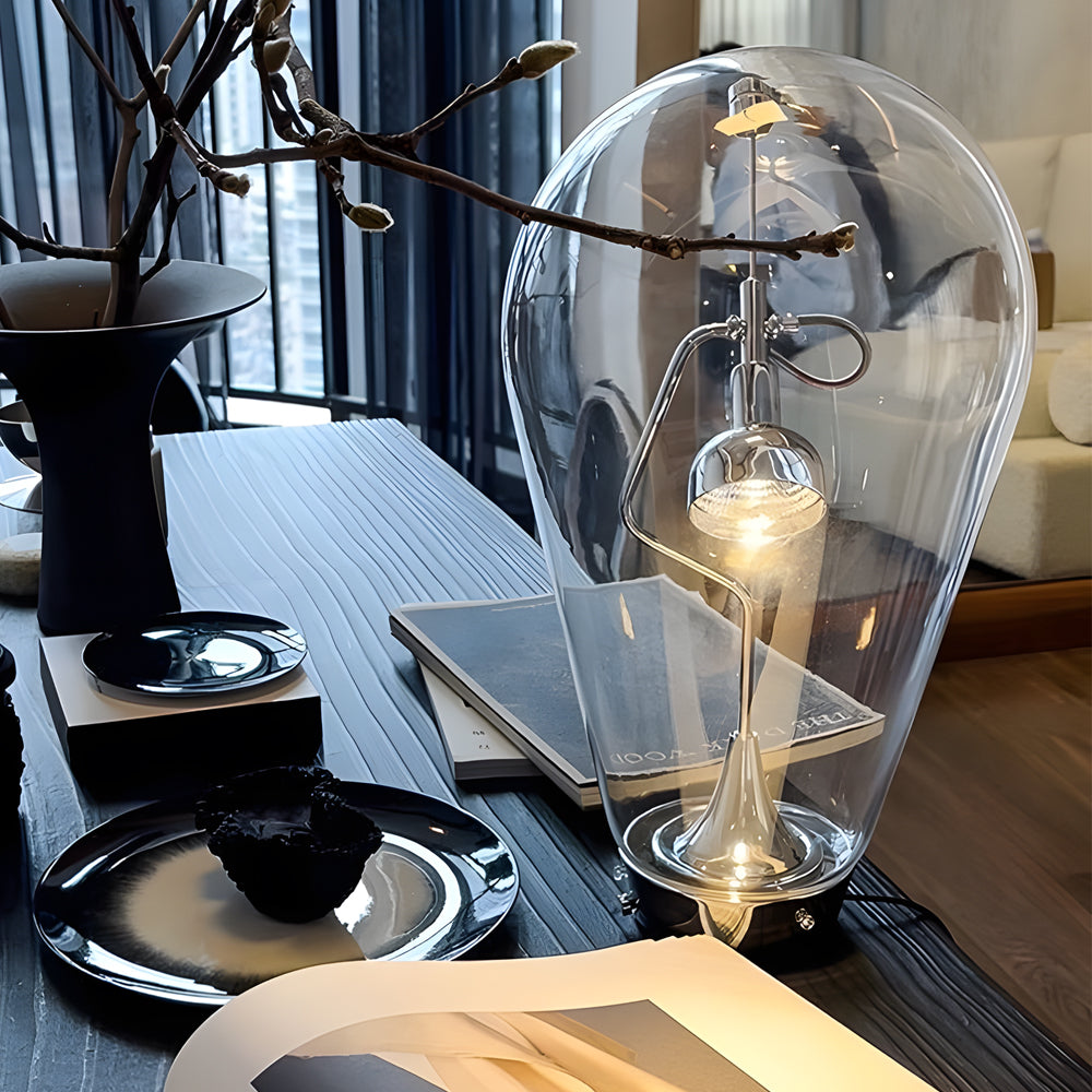 Industrial Glass Table Lamp With Magnetic Dimmer Control 24.8 x 42.5 cm NALANI
