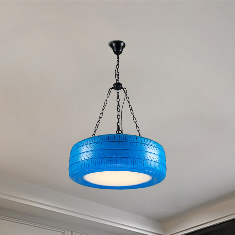 Industrial Rubber Car Tire Chandelier Hanging Light Bar NALANI