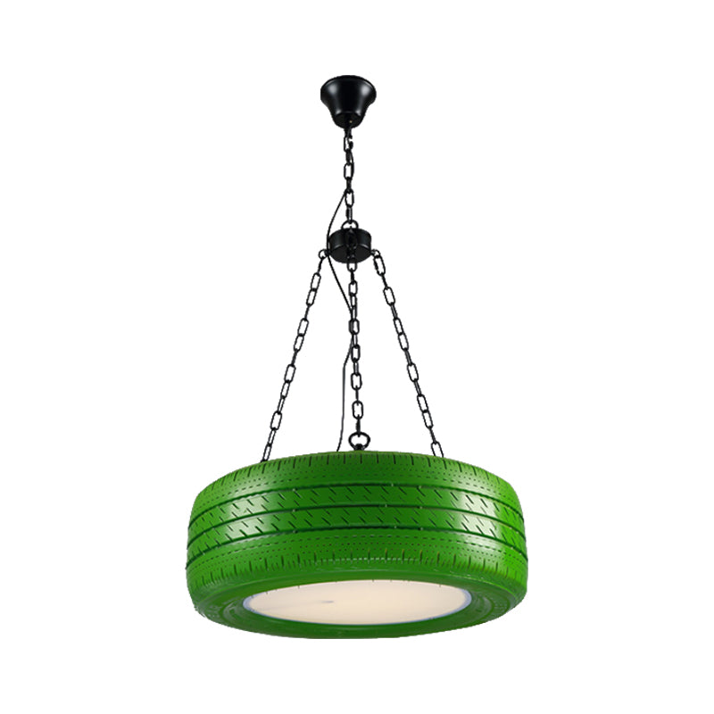 Industrial Rubber Car Tire Chandelier Hanging Light Bar NALANI