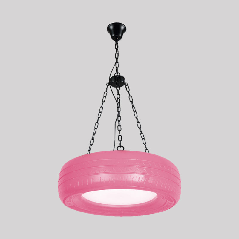 Industrial Rubber Car Tire Chandelier Hanging Light Bar NALANI