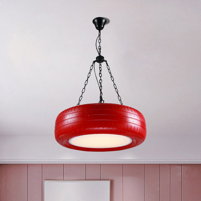 Industrial Rubber Car Tire Chandelier Hanging Light Bar NALANI