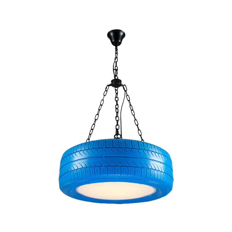 Industrial Rubber Car Tire Chandelier Hanging Light Bar NALANI