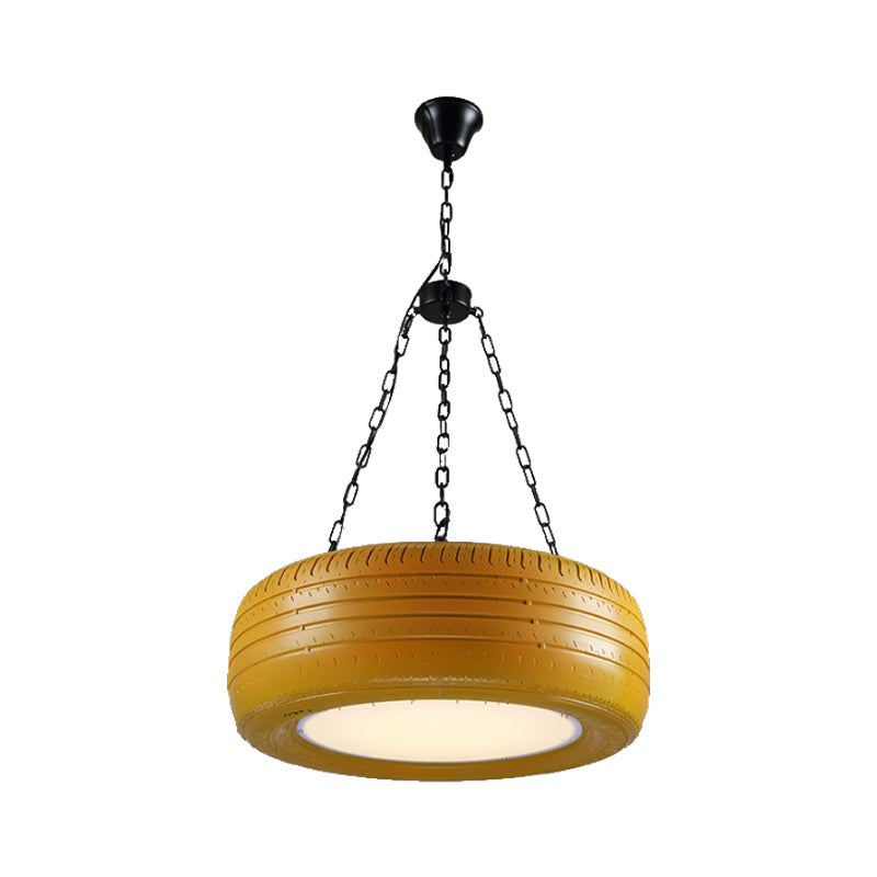 Industrial Rubber Car Tire Chandelier Hanging Light Bar NALANI