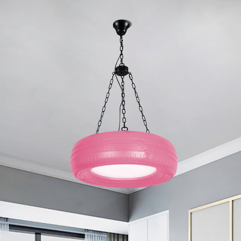 Industrial Rubber Car Tire Chandelier Hanging Light Bar NALANI
