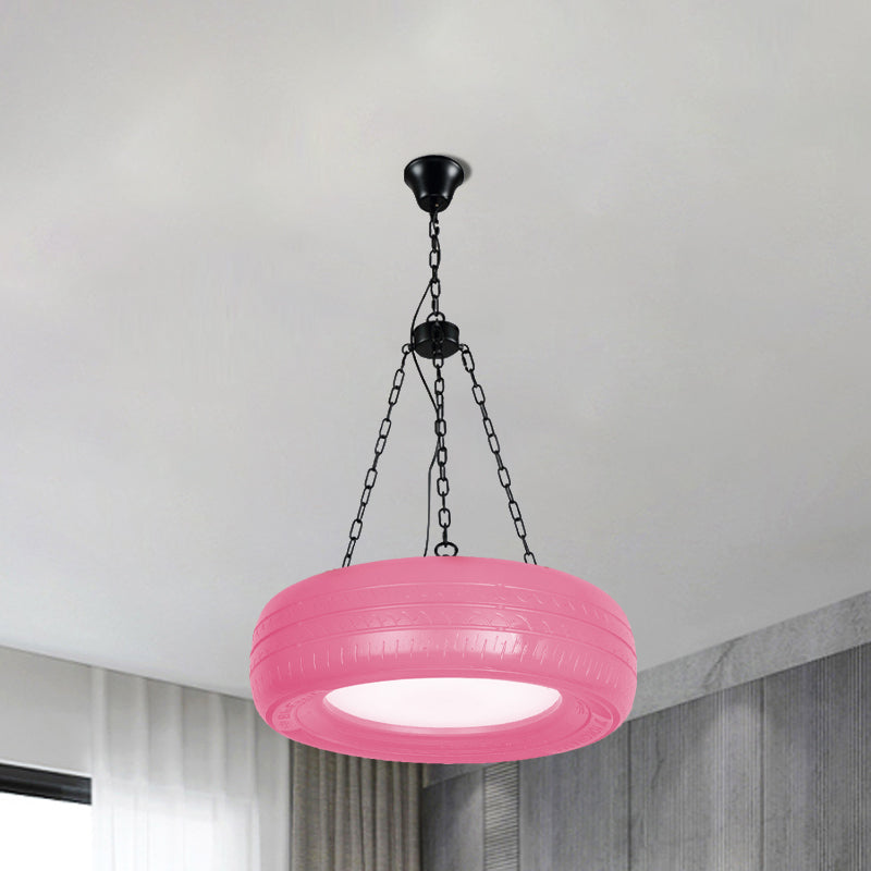Industrial Rubber Car Tire Chandelier Hanging Light Bar NALANI