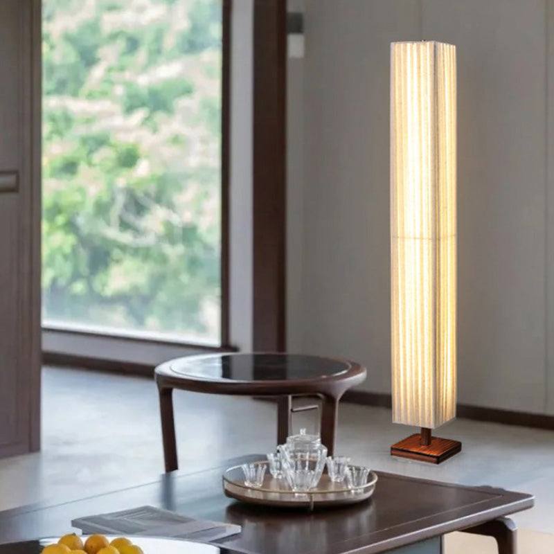 Japanese Walnut Floor Lamp With Fabric Shade Led Living Room 220V-240V For UK AU NALANI