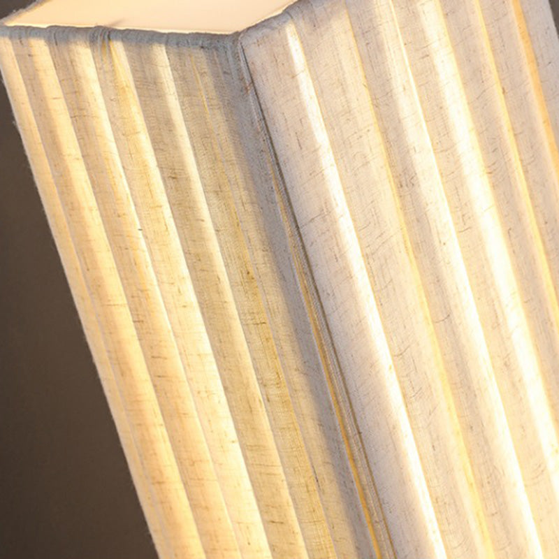 Japanese Walnut Floor Lamp With Fabric Shade Led Living Room NALANI