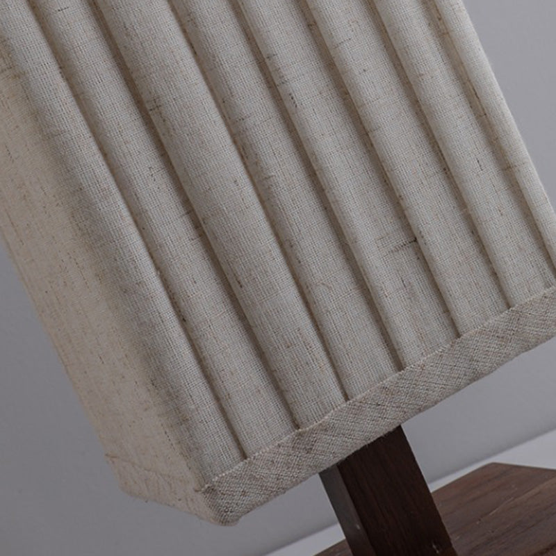 Japanese Walnut Floor Lamp With Fabric Shade Led Living Room NALANI