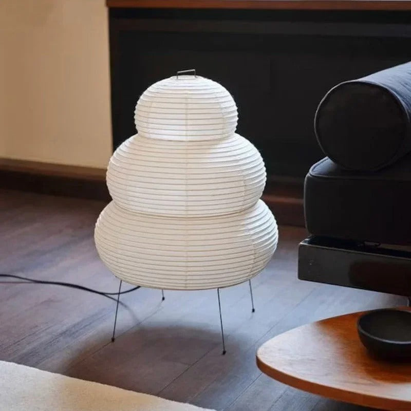Japanese Washi Floor Lamp for Soothing Ambient Lighting NaLani