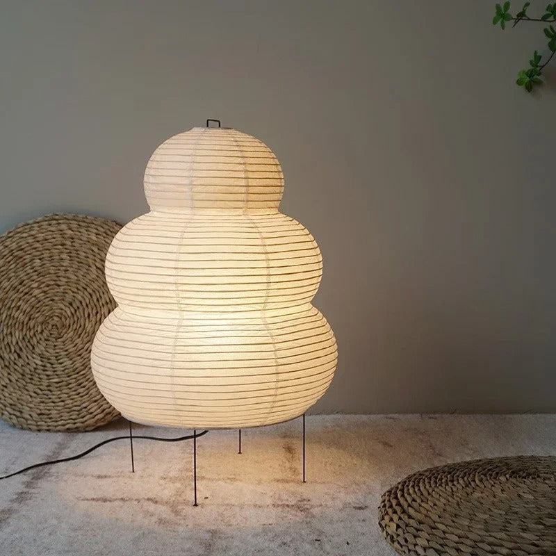 Japanese Washi Floor Lamp for Soothing Ambient Lighting NaLani