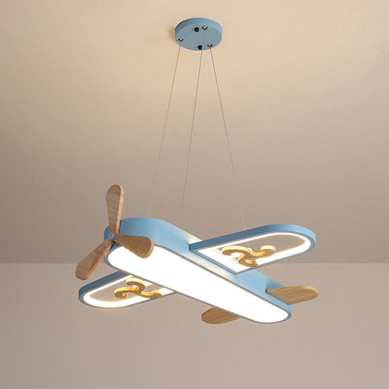 Kids Plane Shaped LED Pendant Chandelier Acrylic Bedroom Blue NALANI