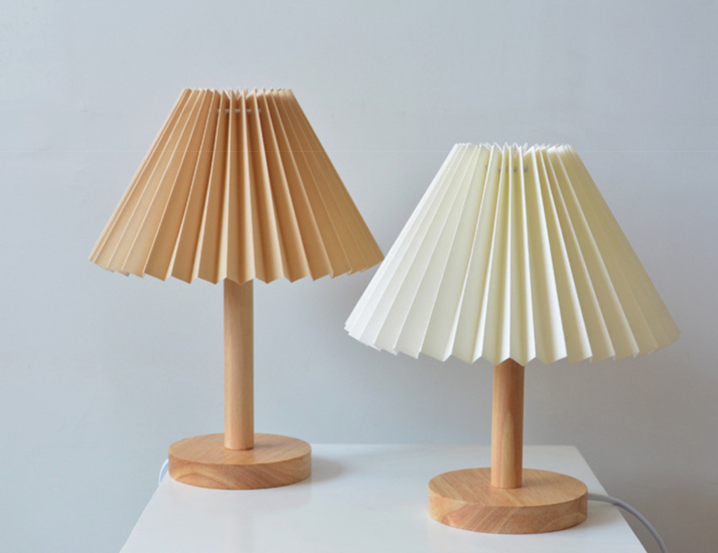 Korean Retro Pleated Table Lamp for Elegant Home Lighting NALANI