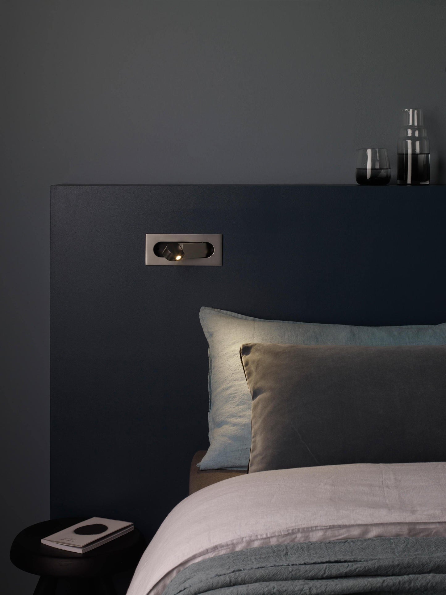 LED Bedside Reading Light With Adjustable Head Nightstand NALANI