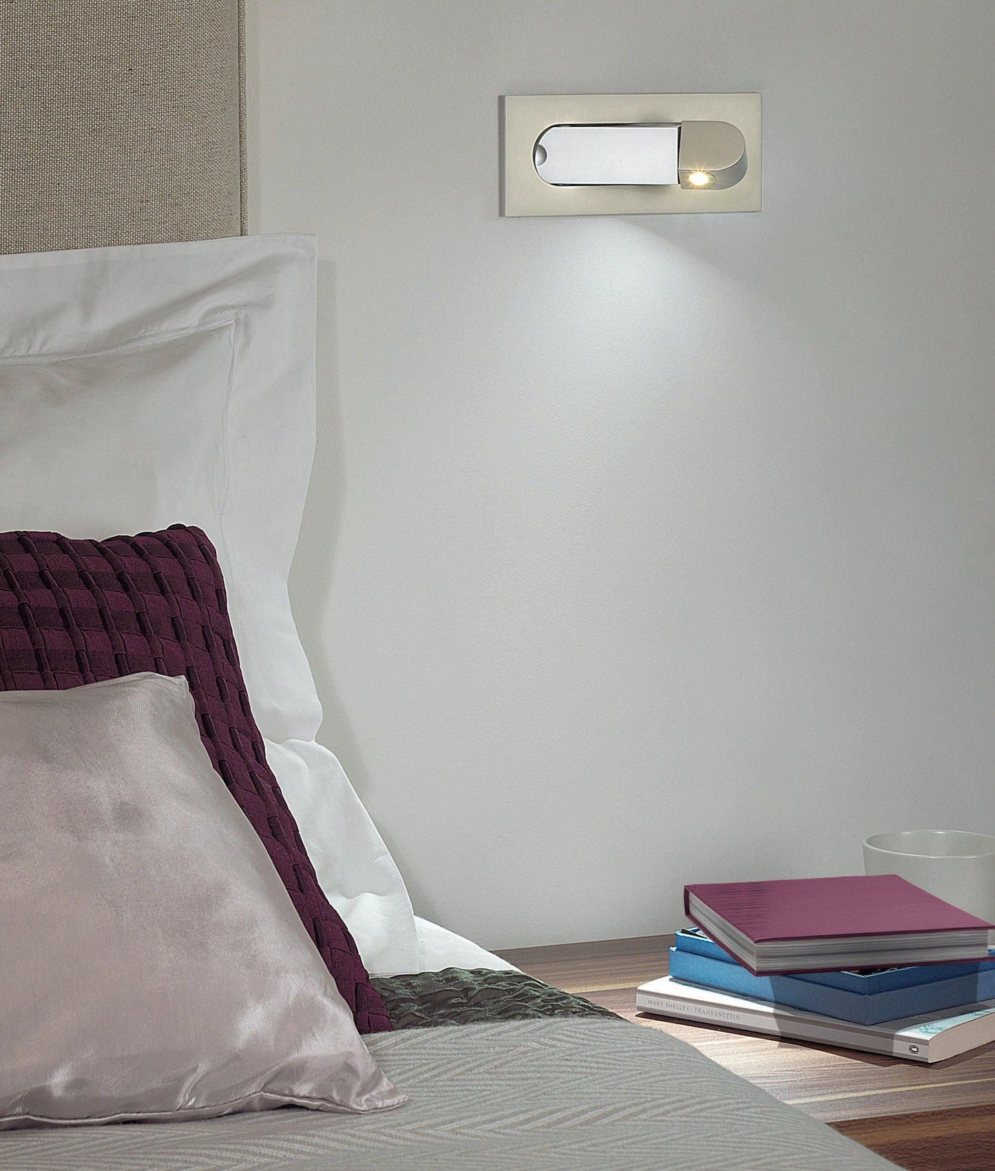 LED Bedside Reading Light With Adjustable Head Nightstand NALANI