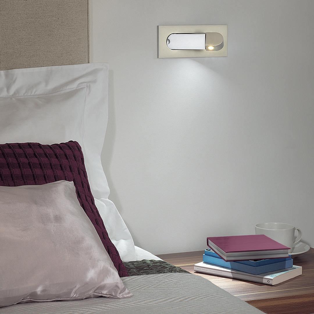 LED Bedside Reading Light With Adjustable Head Nightstand NALANI