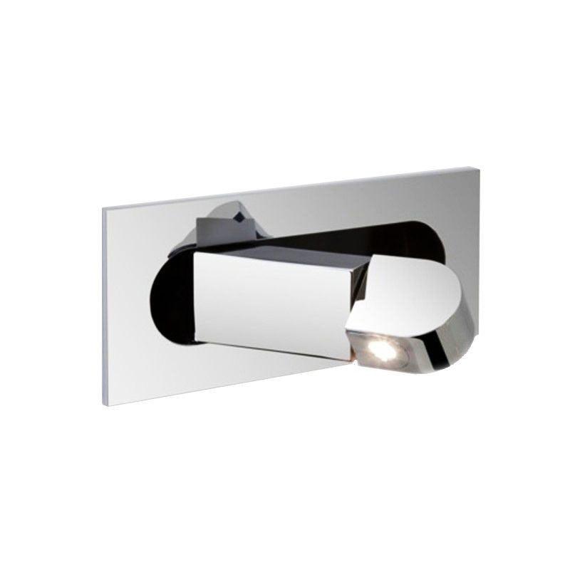LED Bedside Reading Light With Adjustable Head Nightstand Chrome NALANI