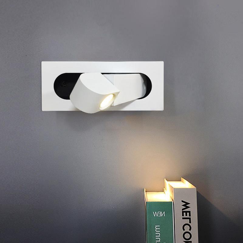 LED Bedside Reading Light With Adjustable Head Nightstand ∅ 7.5″ x H ∅3.15″ Dia 19cm x H 8cm Matt White NALANI