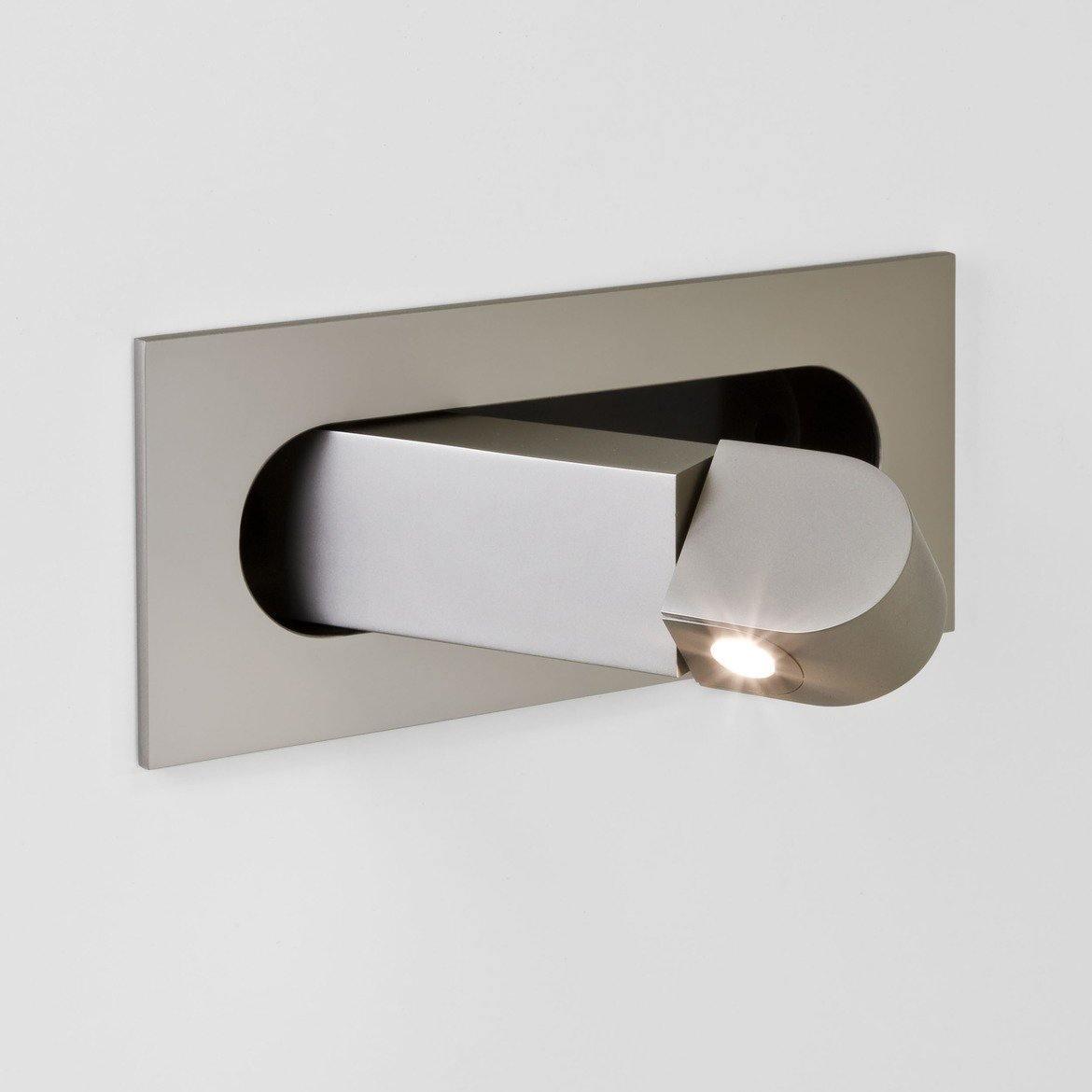 LED Bedside Reading Light With Adjustable Head Nightstand Nickel NALANI
