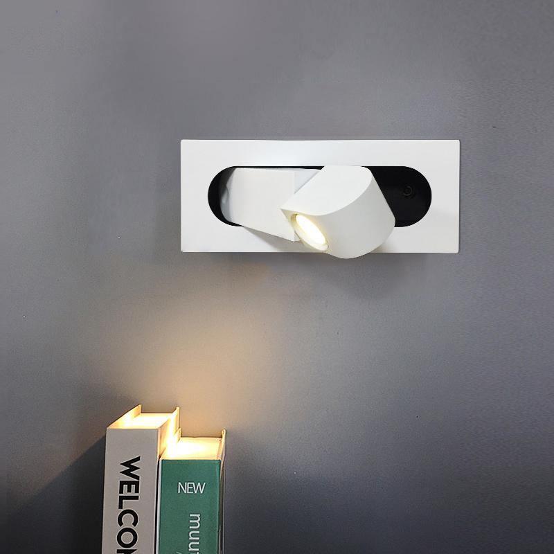 LED Bedside Reading Light With Adjustable Head Nightstand Set of 2 Matt White NALANI