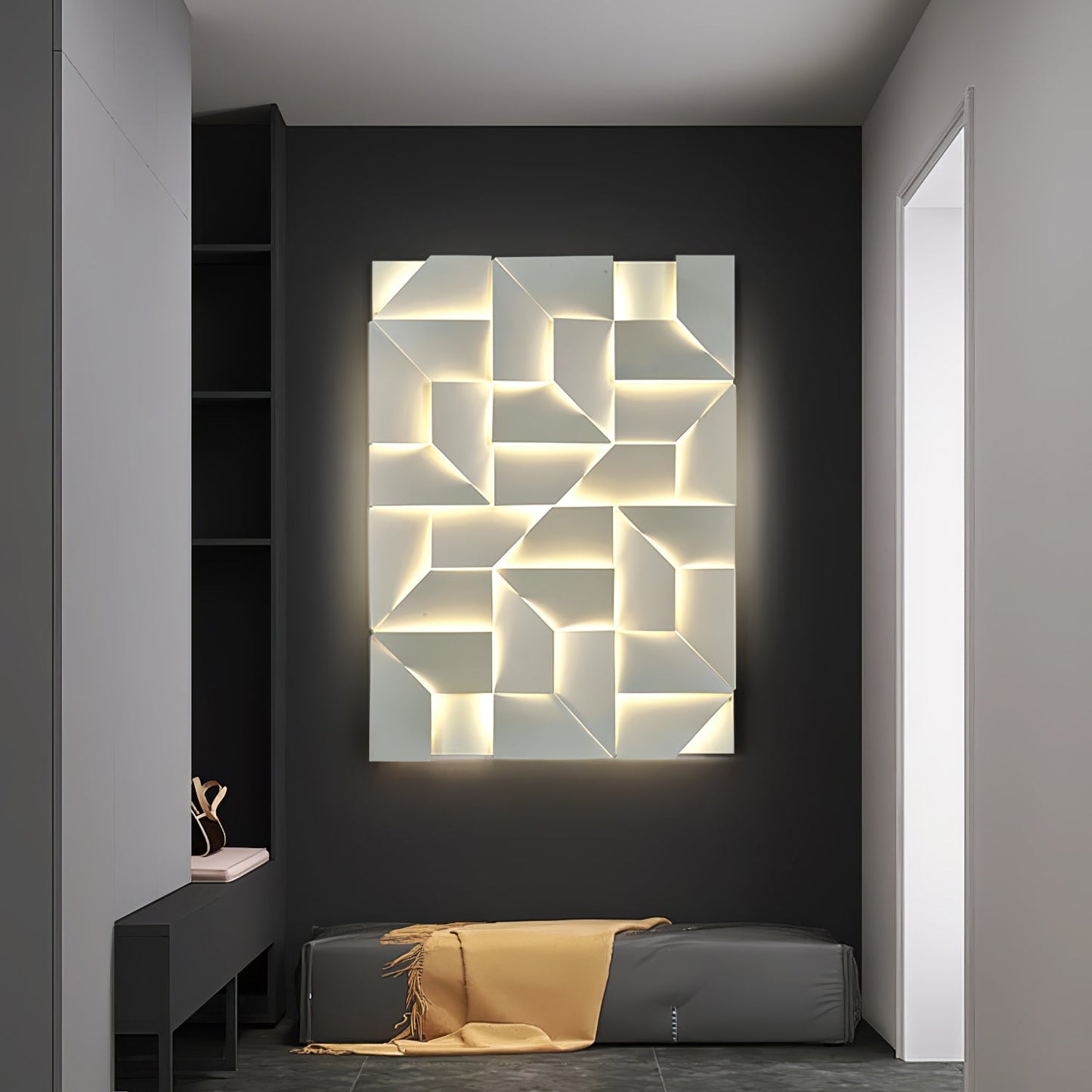 LED Diffused Aluminum Wall Sconce Matte White Modern NALANI