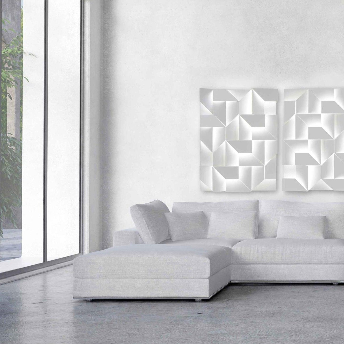 LED Diffused Aluminum Wall Sconce Matte White Modern NALANI