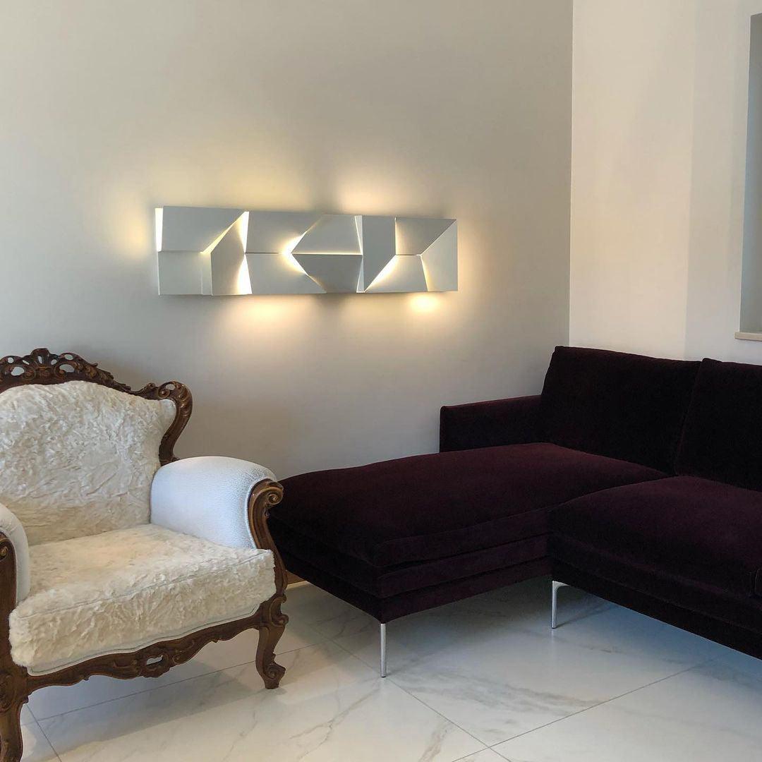 LED Diffused Aluminum Wall Sconce Matte White Modern NALANI