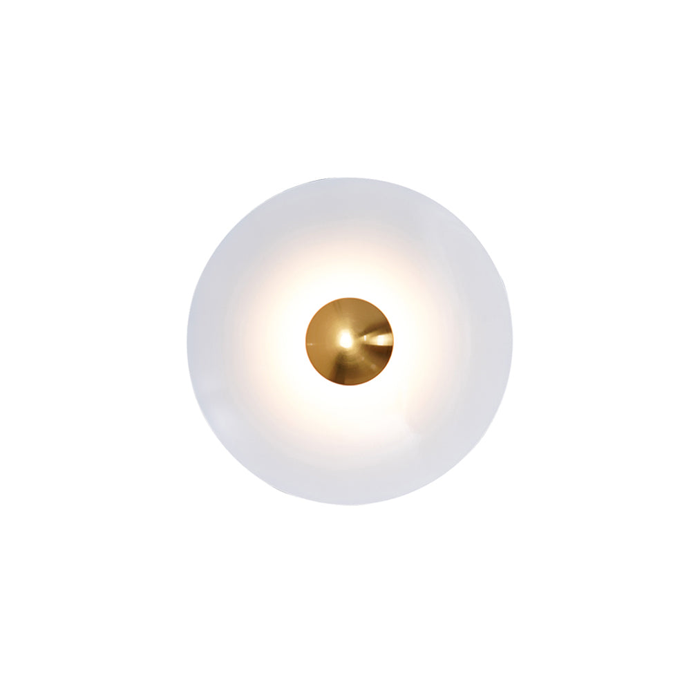LED Glow Wall Light With Warm Ambient Glare Free Light ∅ 11.8″ x H 11.8″ White & Antique copper NALANI