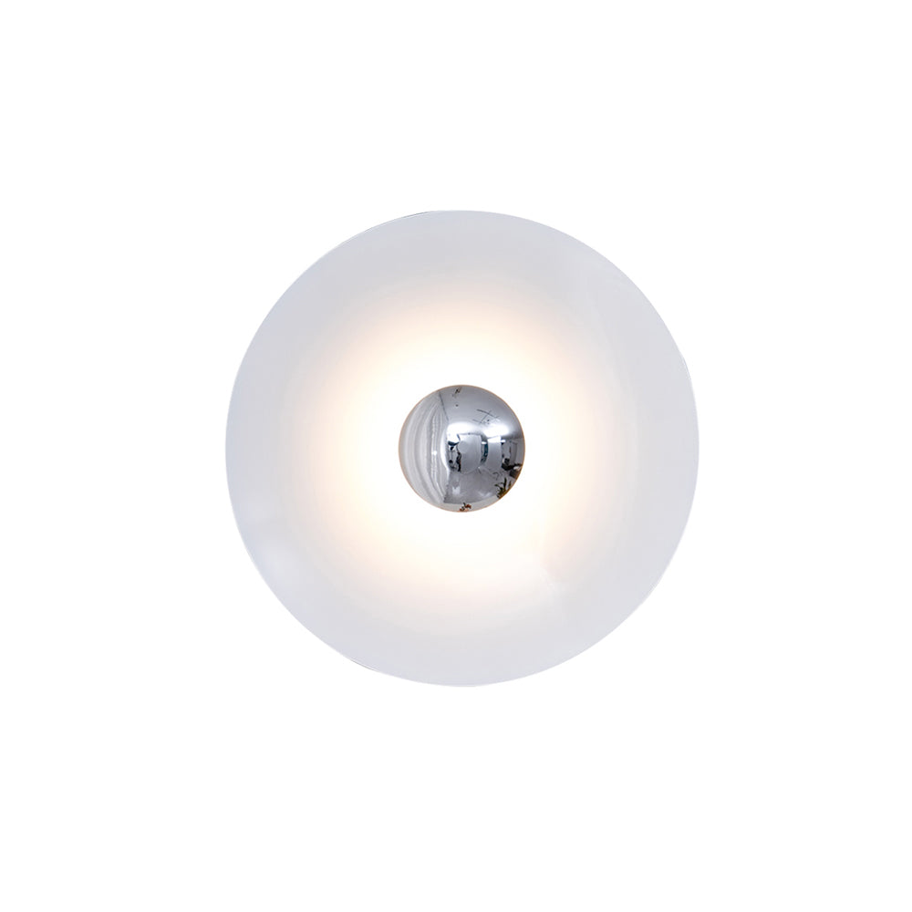 LED Glow Wall Light With Warm Ambient Glare Free Light ∅ 15.7″ x H 15.7″ White & Chrome NALANI