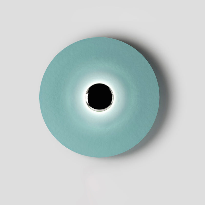 LED Glow Wall Light With Warm Ambient Glare Free Light ∅ 23.6″ x H 23.6″ Blue & Chrome NALANI