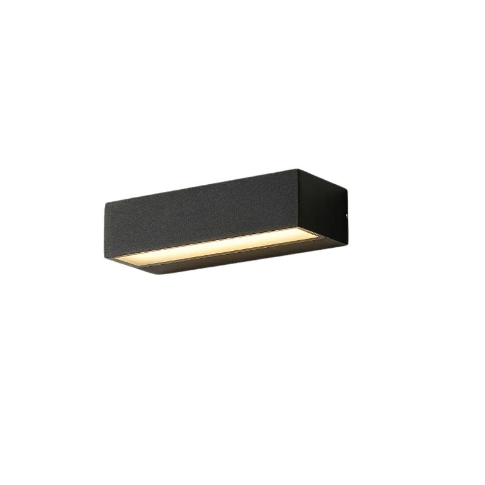 LED Outdoor Wall Lights Waterproof Aluminum Sconces Porch Warm White 3000k Black 20cm NALANI