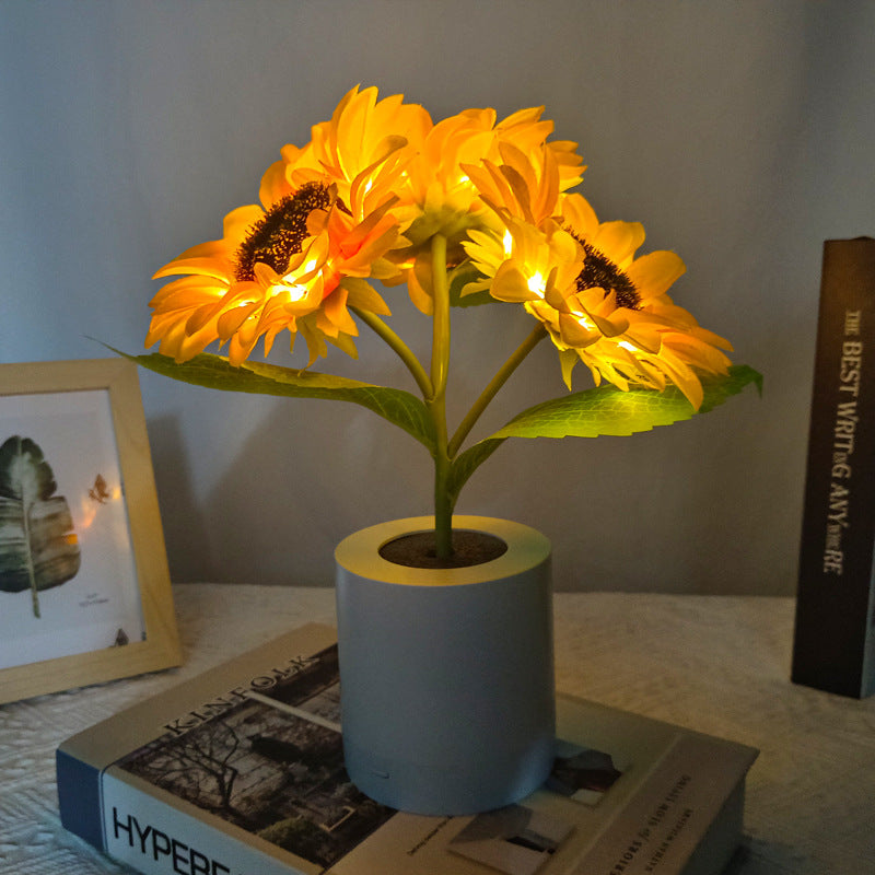 LED Sunflower Lamp for Nightlight and Ambient Lighting Use NALANI