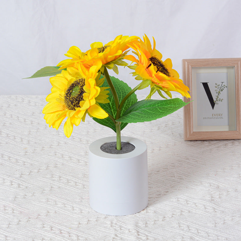 LED Sunflower Lamp for Nightlight and Ambient Lighting Use 3 Zonnebloemen USB NALANI