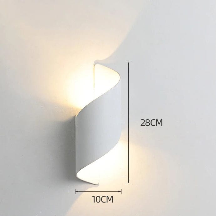 LED Wall Light Spiral Design IP65 Waterproof Aluminium 10W NALANI