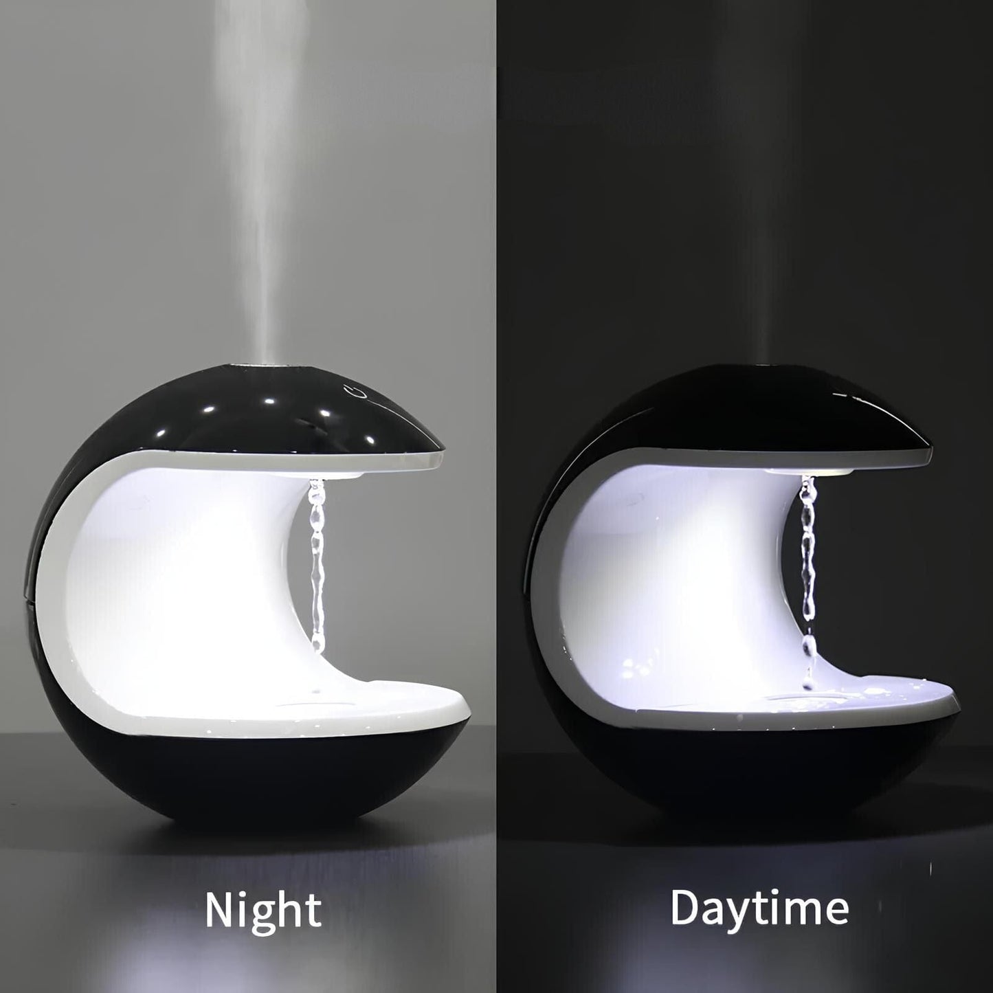 Levitating Water Droplet Ultrasonic Humidifier With LED NALANI