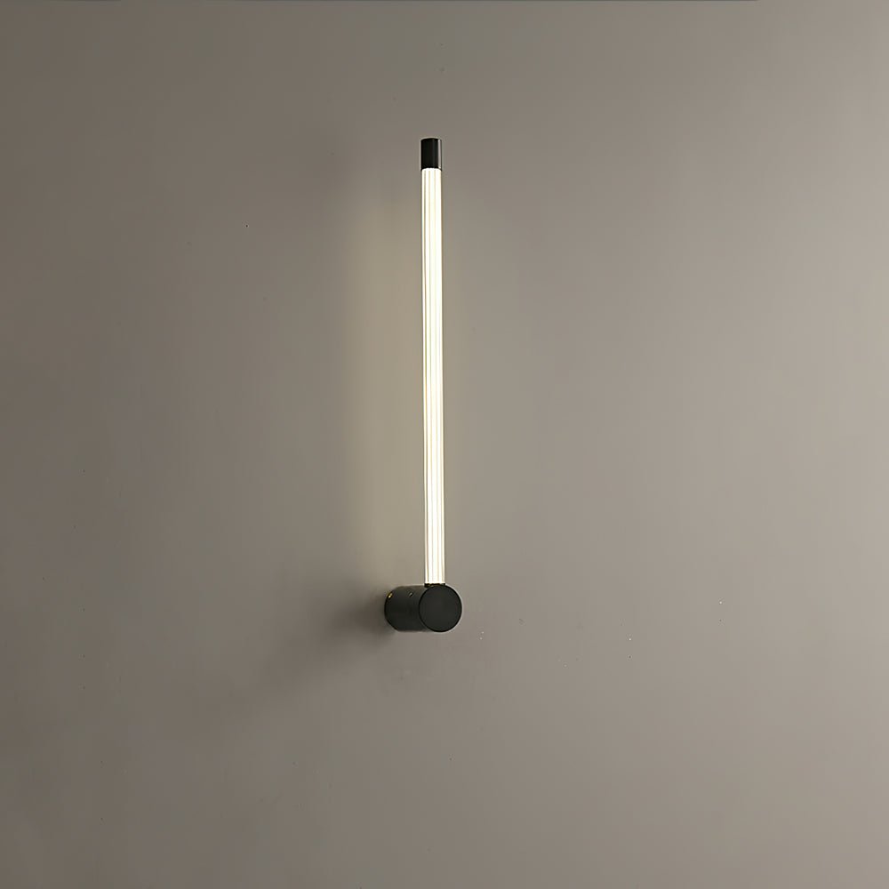 Linear LED Wall Light Slim Tube Sconce For Modern Interiors ∅ 2.7″ x H 25.6″ Dia 6cm x H 65cm Black NALANI
