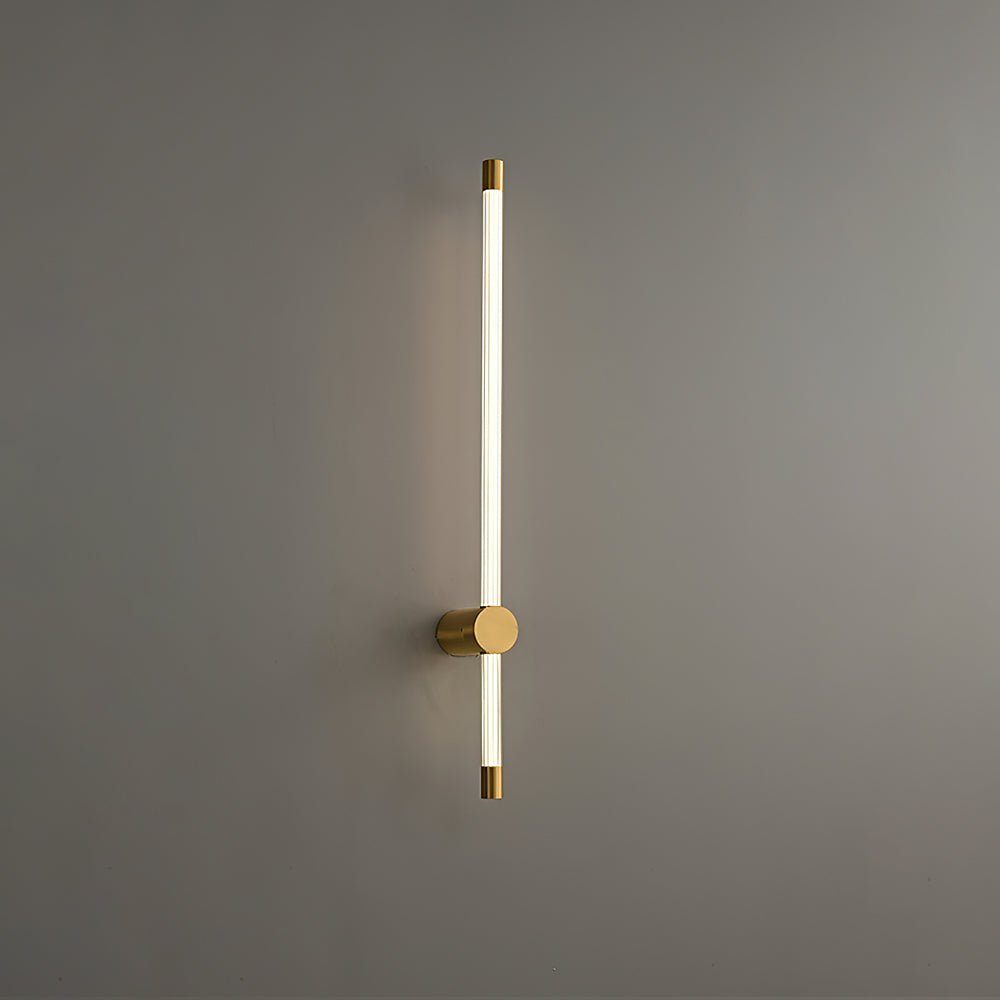 Linear LED Wall Light Slim Tube Sconce For Modern Interiors ∅ 2.7″ x H 33.5″ Dia 6cm x H 85cm Copper NALANI