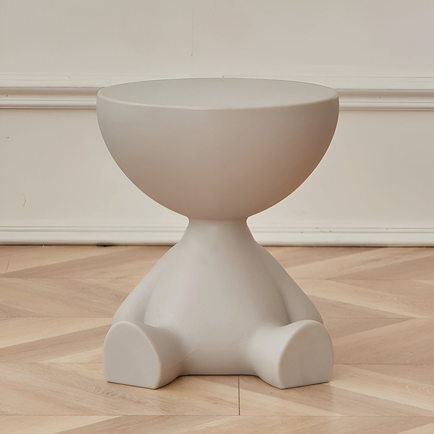 Luxurious Round Coffee Table For Living Room Decor Modern Grey NALANI