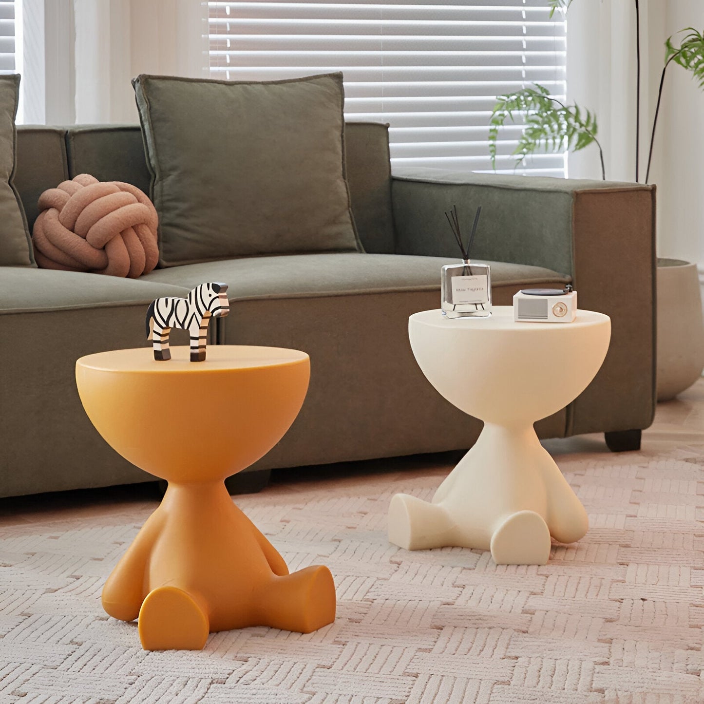 Luxurious Round Coffee Table For Living Room Decor Modern NALANI