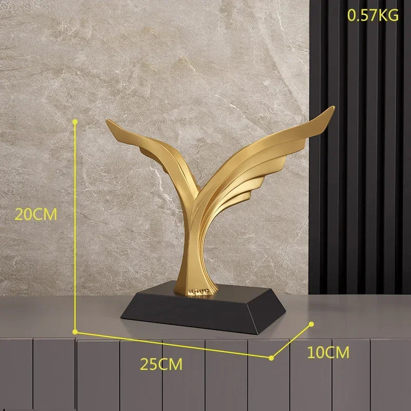 Luxury Gold Abstract Sculpture For Modern Home Decor Type A NALANI