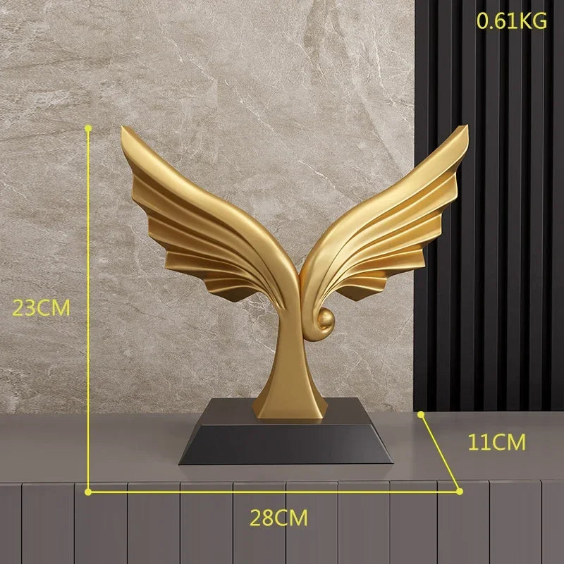 Luxury Gold Abstract Sculpture For Modern Home Decor Type F NALANI