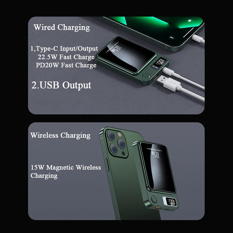 Magnetic Wireless Power Bank 5000mAh 22W Fast Charge NALANI
