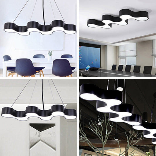 Meandering LED Ceiling Light Modern Metal Office Chandelier NALANI