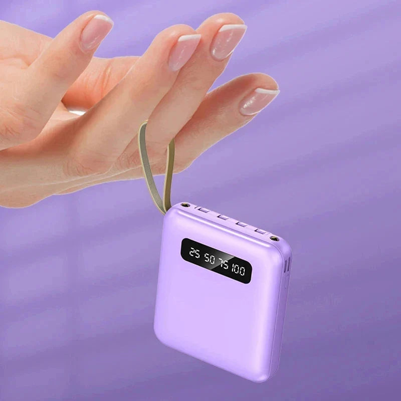 Mini 3000mAh Power Bank With 4 In 1 Cable And Flashlight NALANI