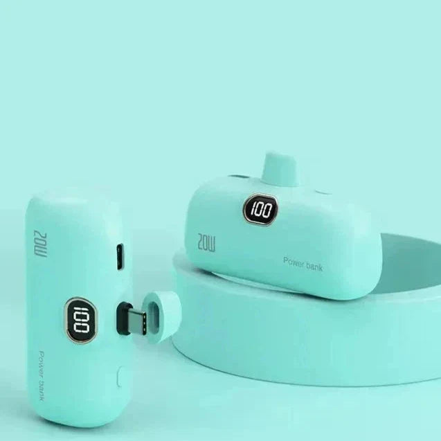 Mini Capsule Power Bank 3000mAh Wireless Fast Charge Green NALANI