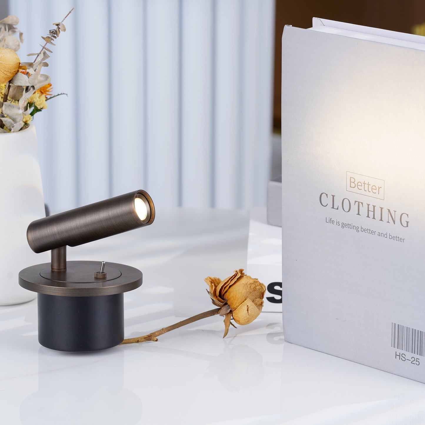 Minimalist LED Reading Wall Lamp With Adjustable Arm NALANI
