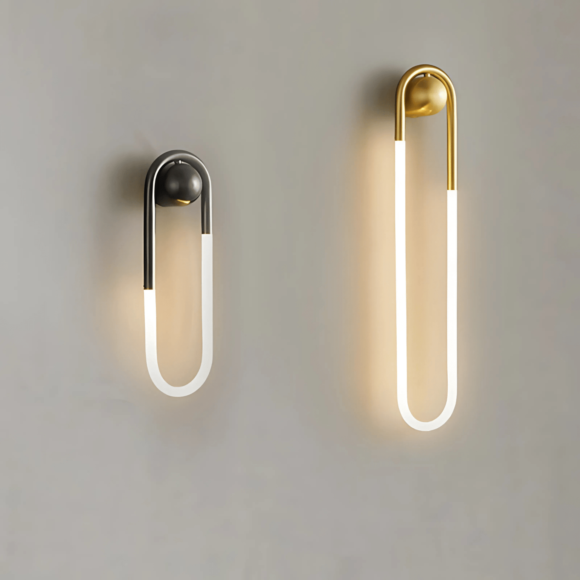 Minimalist Pendant Light in Brushed Brass or Satin Black NALANI
