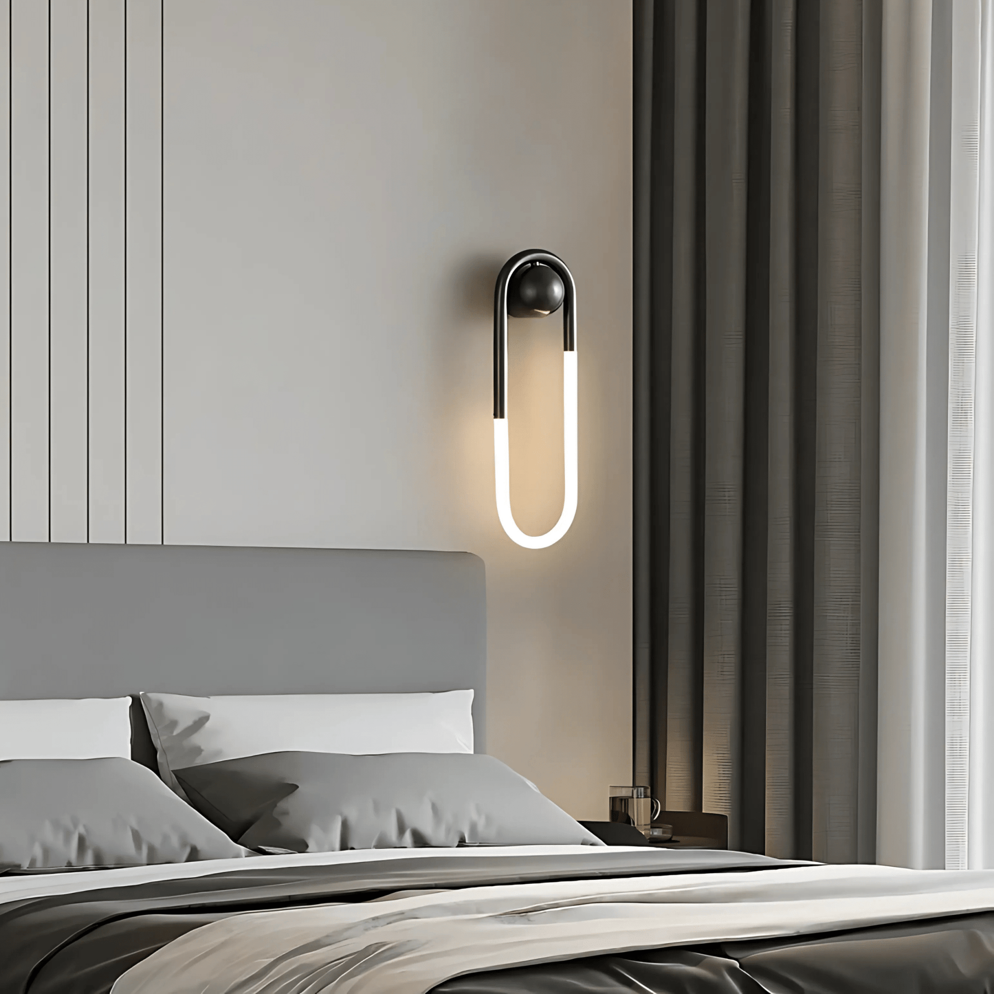 Minimalist Pendant Light in Brushed Brass or Satin Black NALANI