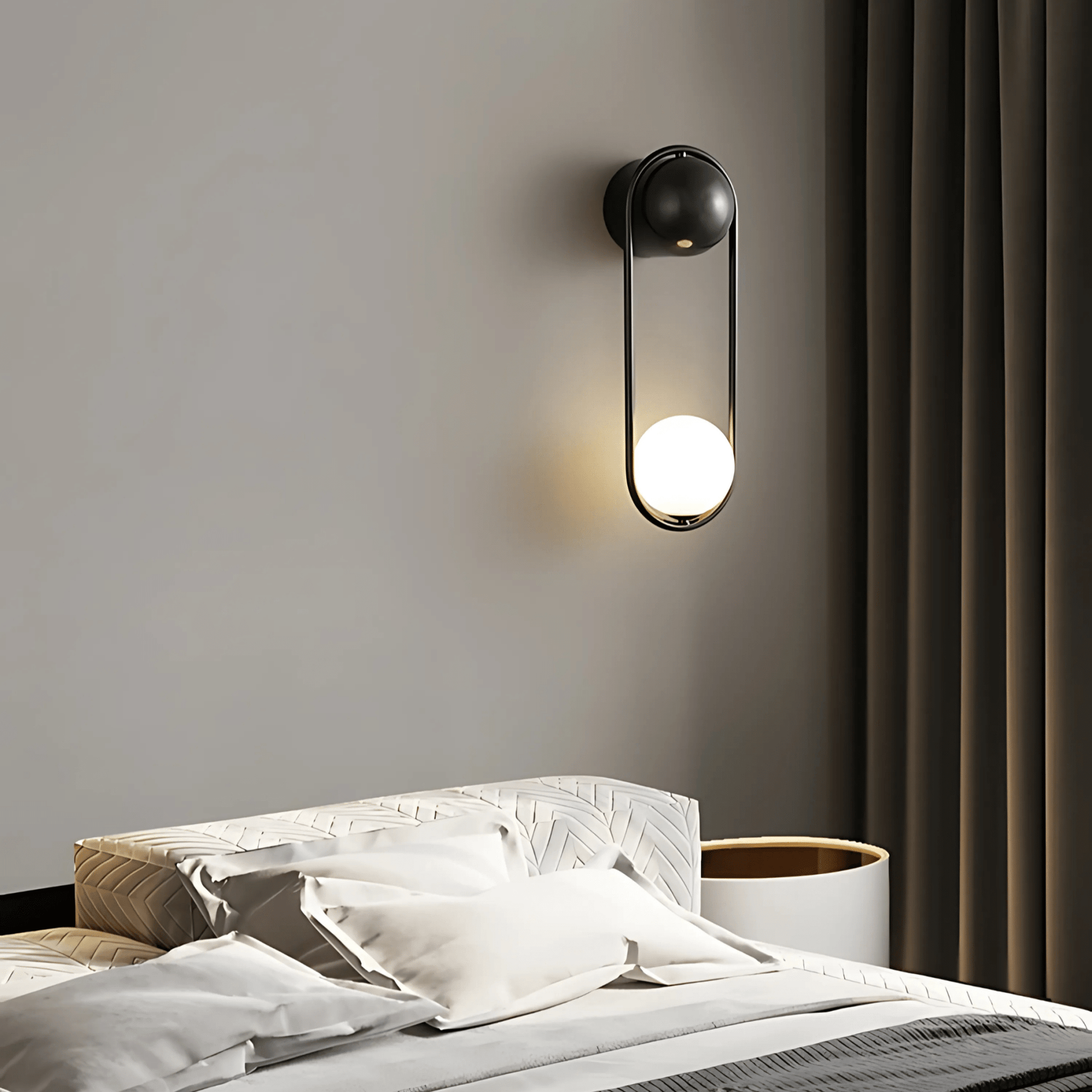 Minimalist Pendant Light in Brushed Brass or Satin Black NALANI