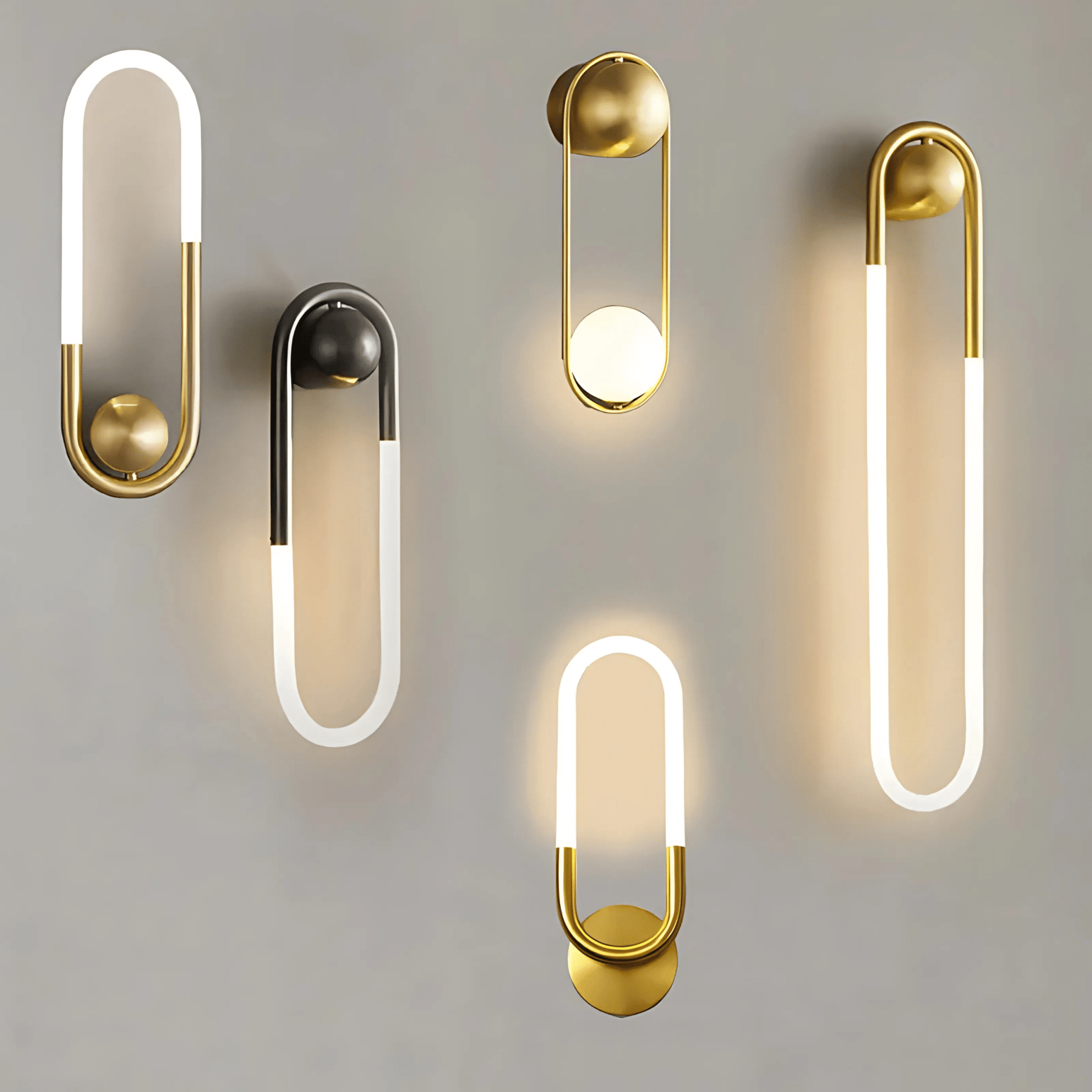 Minimalist Pendant Light in Brushed Brass or Satin Black NALANI